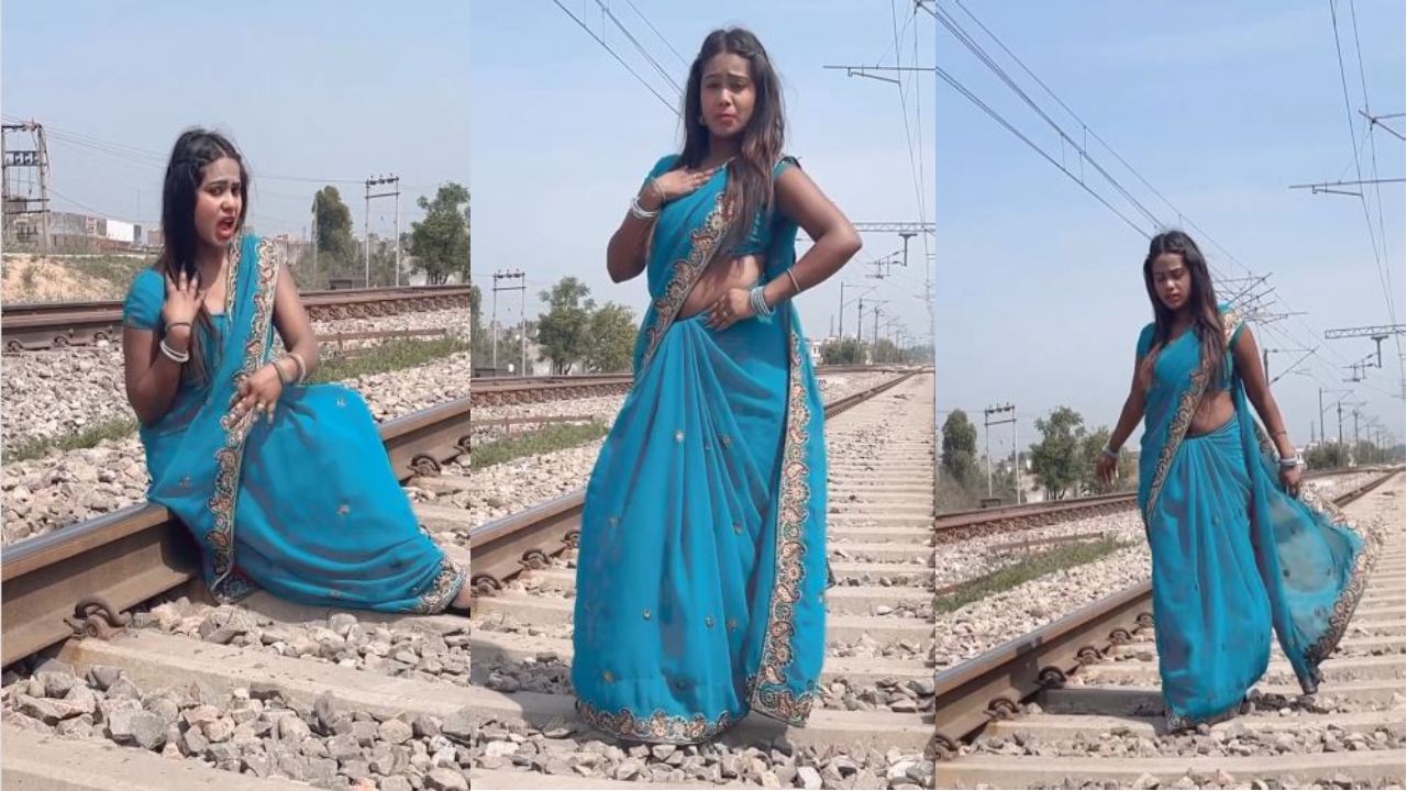 Woman Dancing : రైల్వే ట్రాక్‌పై నిర్లక్ష్యంగా యువతి డ్యాన్స్.. ప్రమాదకరం అని మండిపడుతున్న జనం