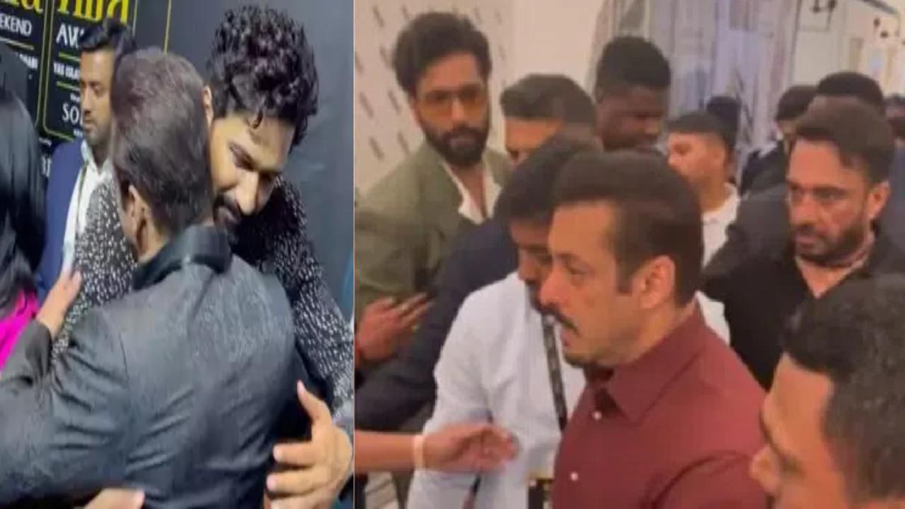 Salman Khan : నిన్న బాడీగార్డ్స్ నెట్టడం.. నేడు సల్మాన్ కౌగిలించుకోవడం.. విక్కీ కౌశల్‌ వీడియో వైరల్!