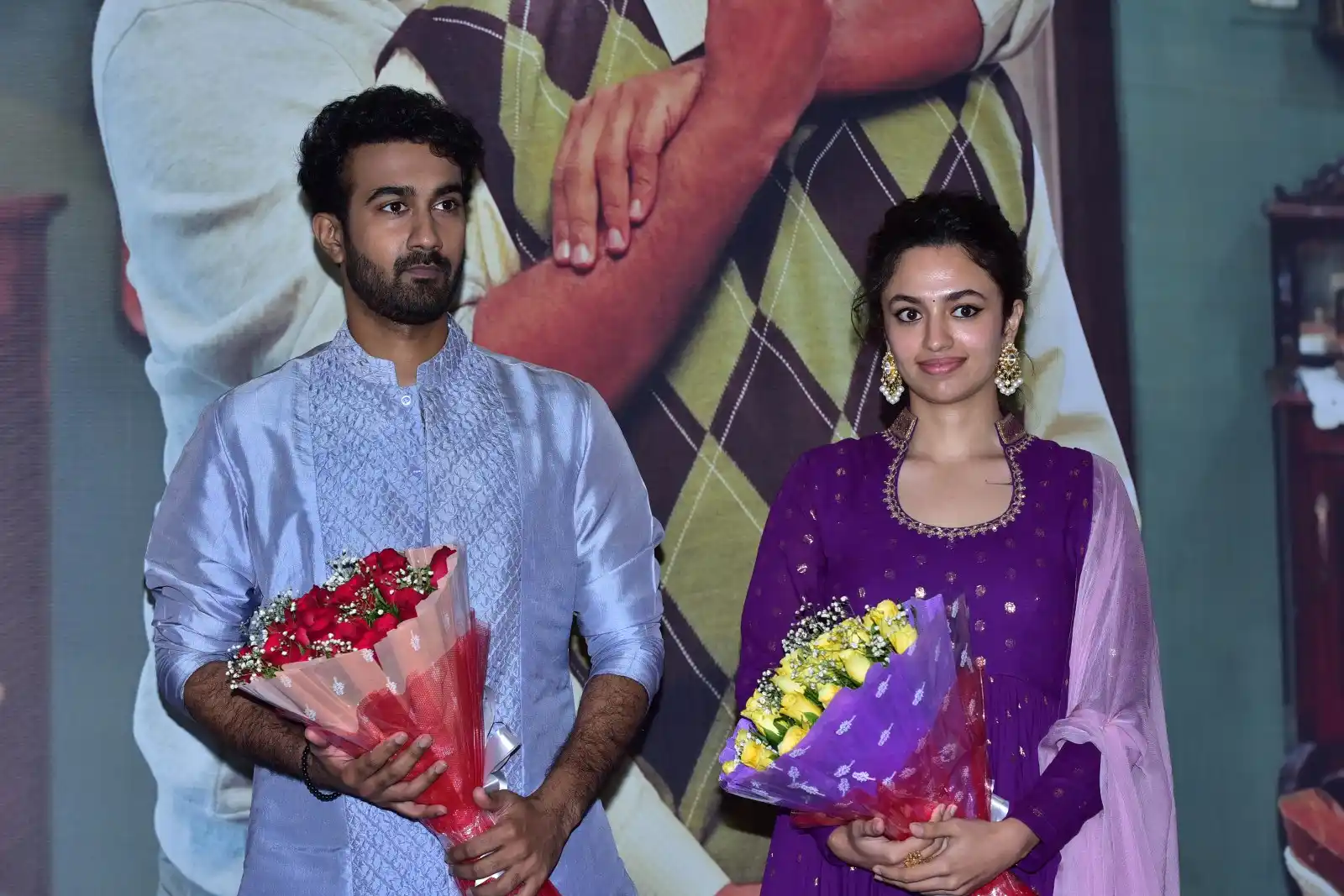 Santosh Soban Malavika Nair Photos at Anni Manchi Sakunamule Song launch