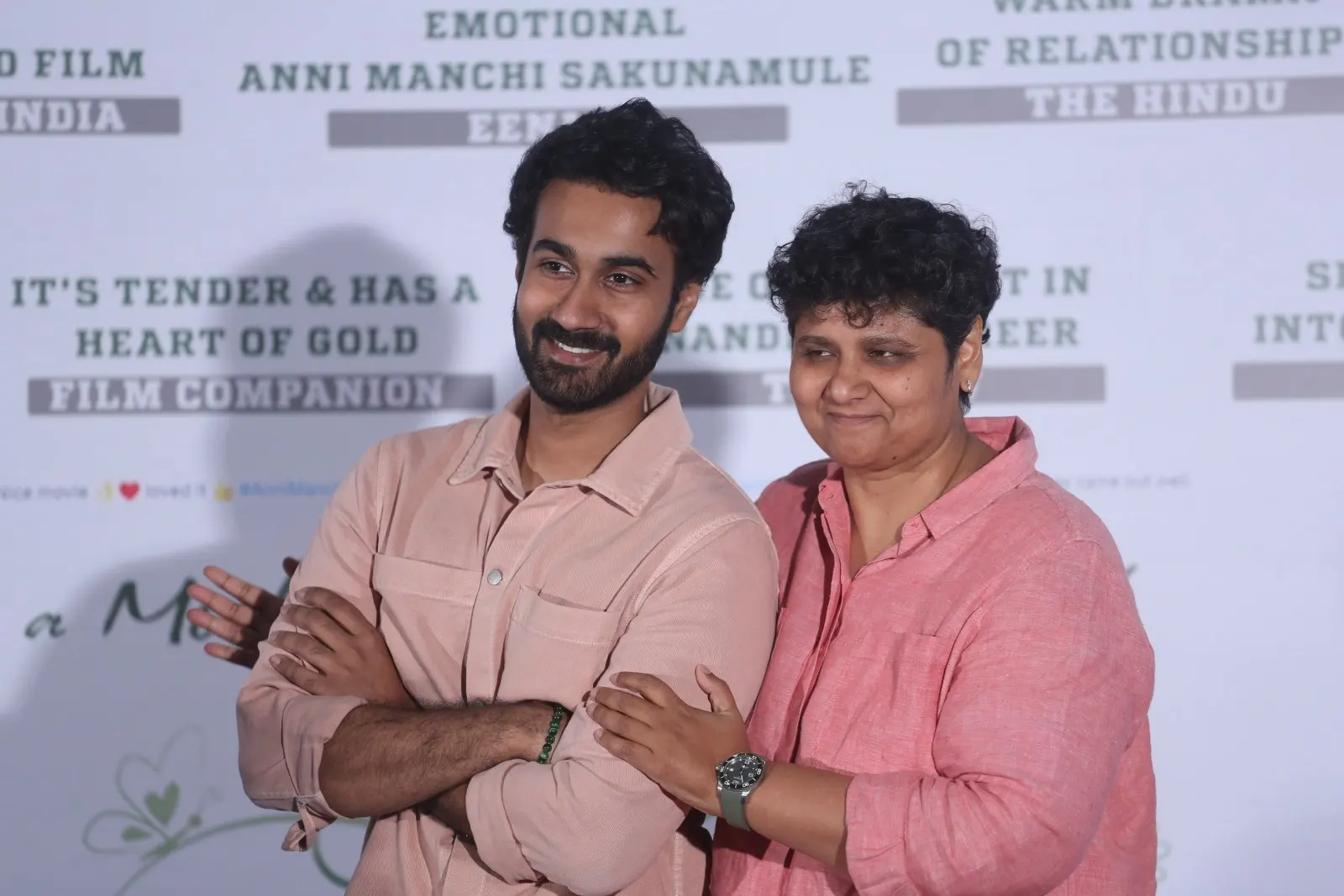 Santosh Soban Malavika Nair Photos at Anni Manchi Sakunamule success meet