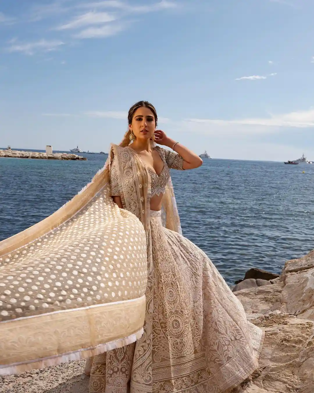 Sara Ali Khan sea sight photoshoot at 75th Cannes Film Festival
