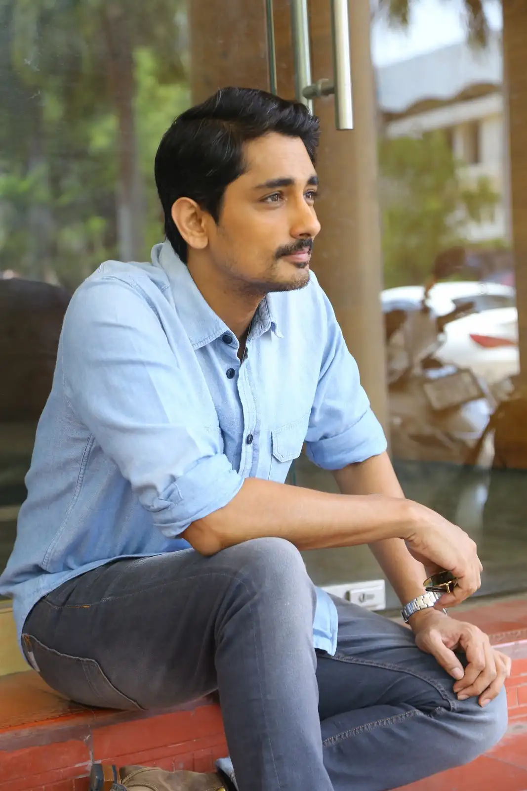 Siddharth Stylish Looks in Takkar Movie Promotions