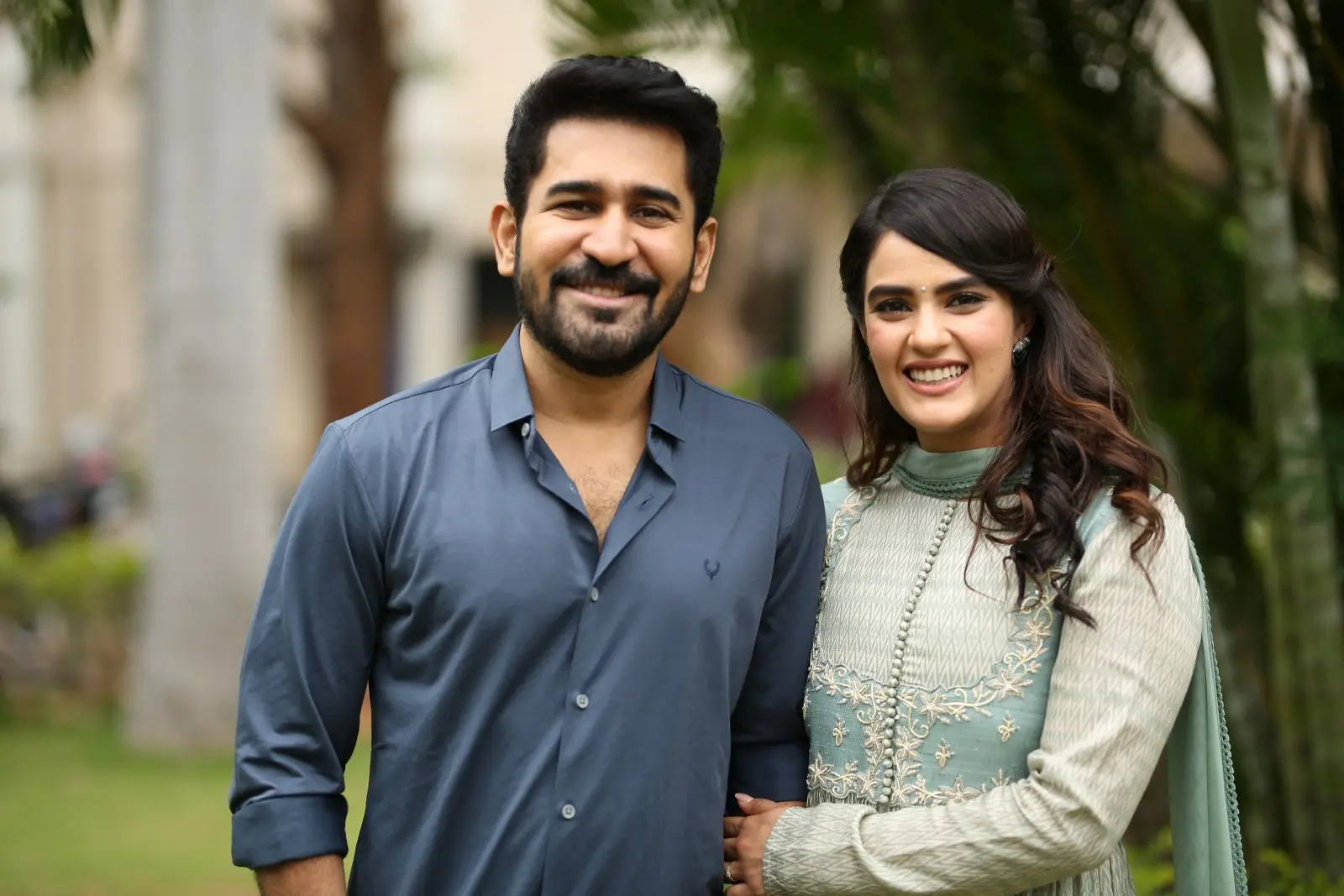Vijay Antony Kavya Thapar photos in Bichagadu 2 press meet