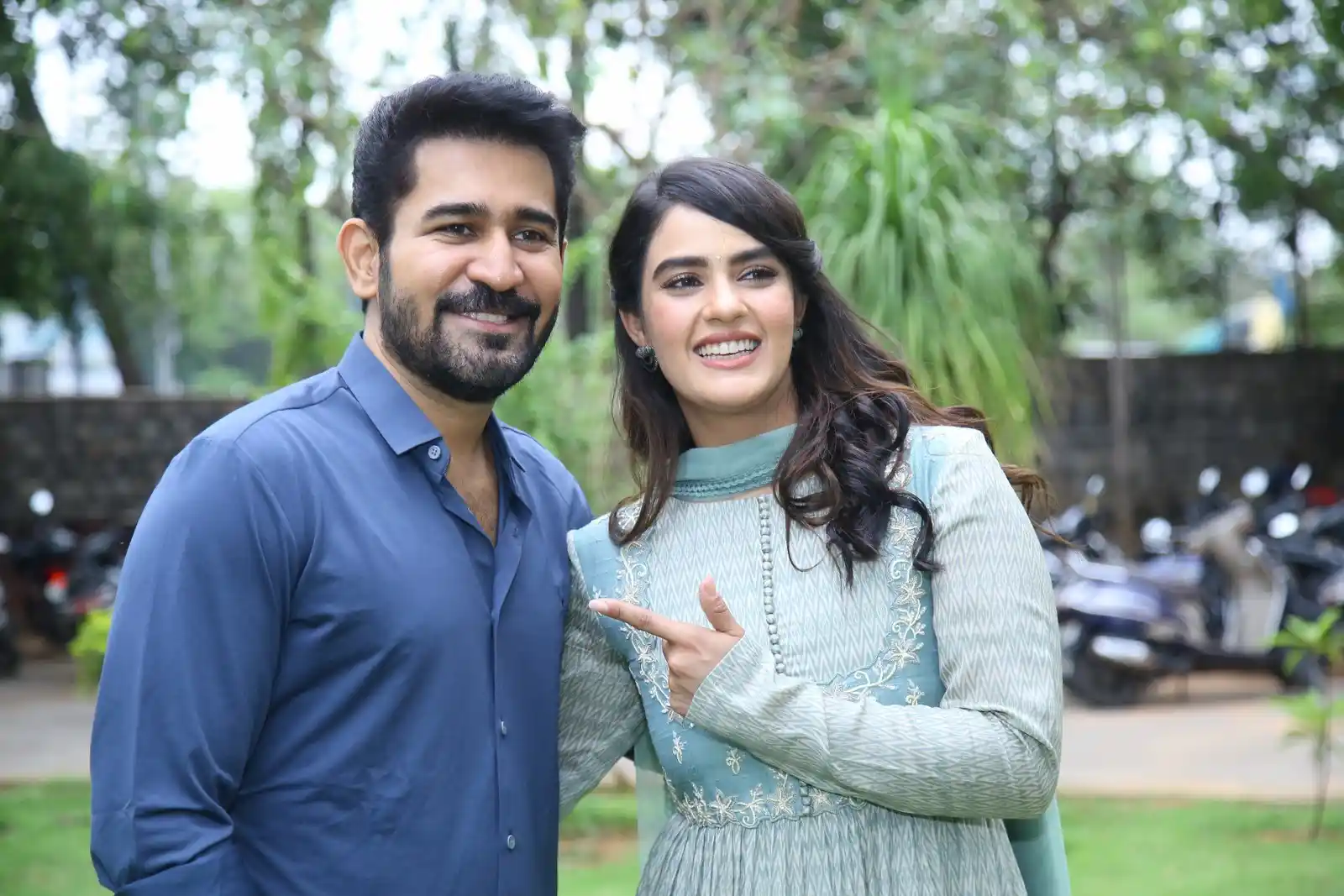 Vijay Antony Kavya Thapar photos in Bichagadu 2 press meet