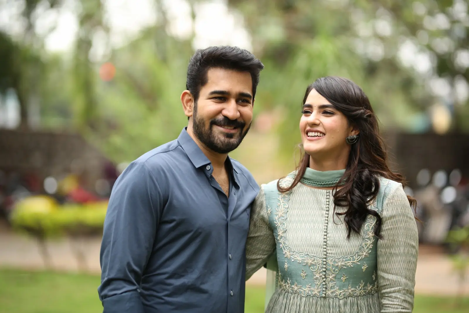 Vijay Antony Kavya Thapar photos in Bichagadu 2 press meet