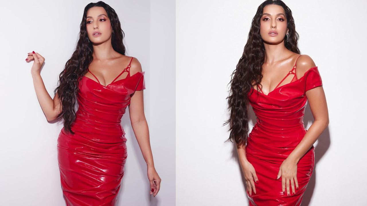 Nora Fatehi : ఎరుపు డ్రెస్‌లో మెరిపిస్తున్న నోరా ఫతేహి..