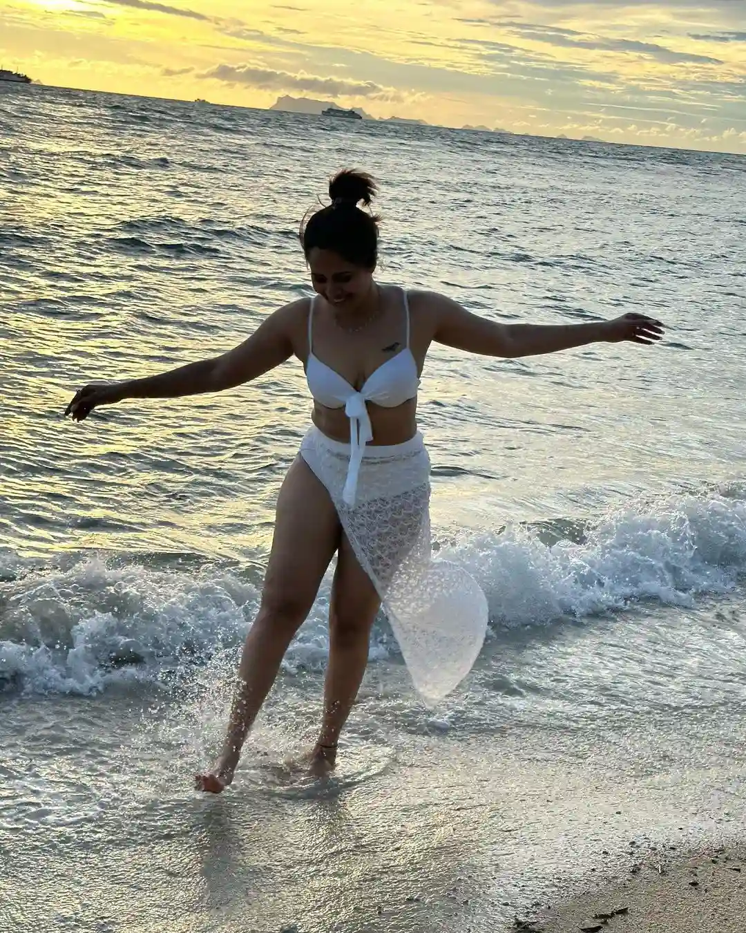 Anasuya Bharadwaj Enjoying in Bikini at Thailand Beaches