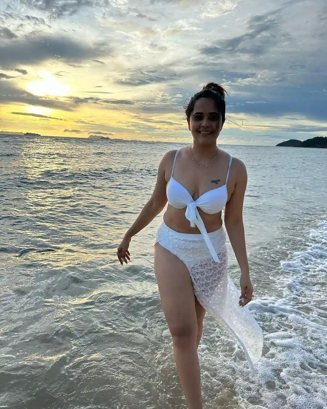 Anasuya Bharadwaj Enjoying in Bikini at Thailand Beaches