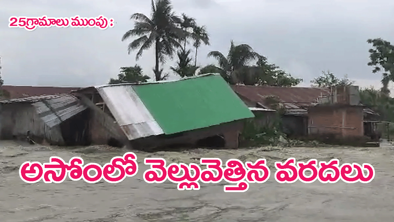 Assam flood: అసోం వరదల్లో 25 గ్రామాల ముంపు..29 వేలమందిని సురక్షిత ప్రాంతాలకు తరలింపు