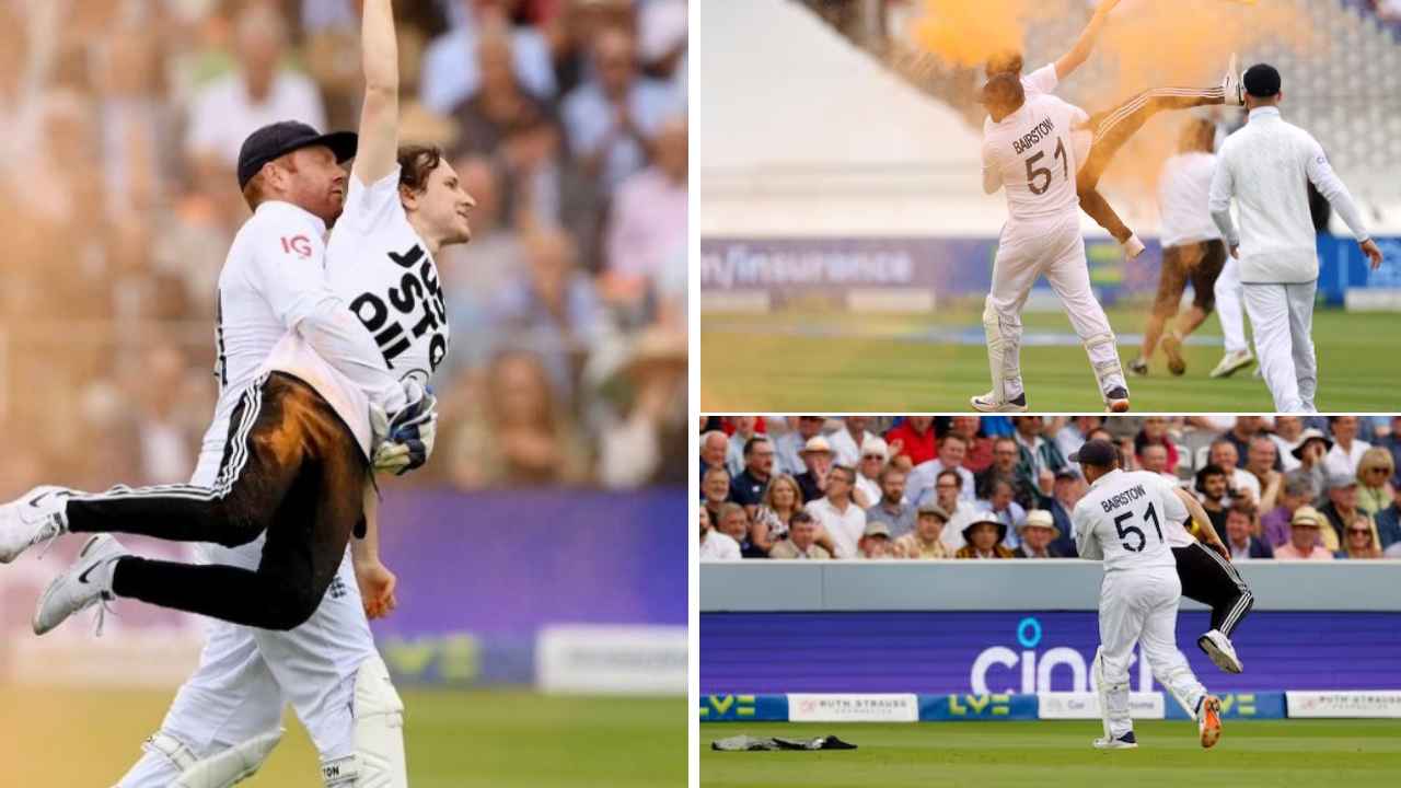 Ashes : ప్రారంభ‌మైన యాషెస్ రెండో టెస్టు.. ఊహించ‌ని ప‌రిణామం.. ఆందోళ‌న కారుడిని ఎత్తి ప‌డేసిన బెయిర్ స్టో