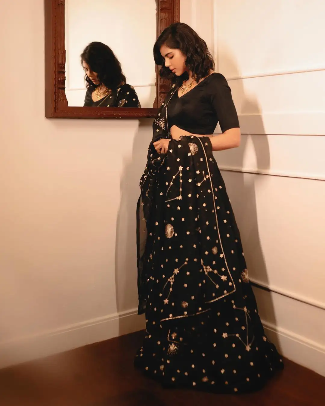 Kalyani Priyadarshan Cute Looks in Black Chudidar Dress