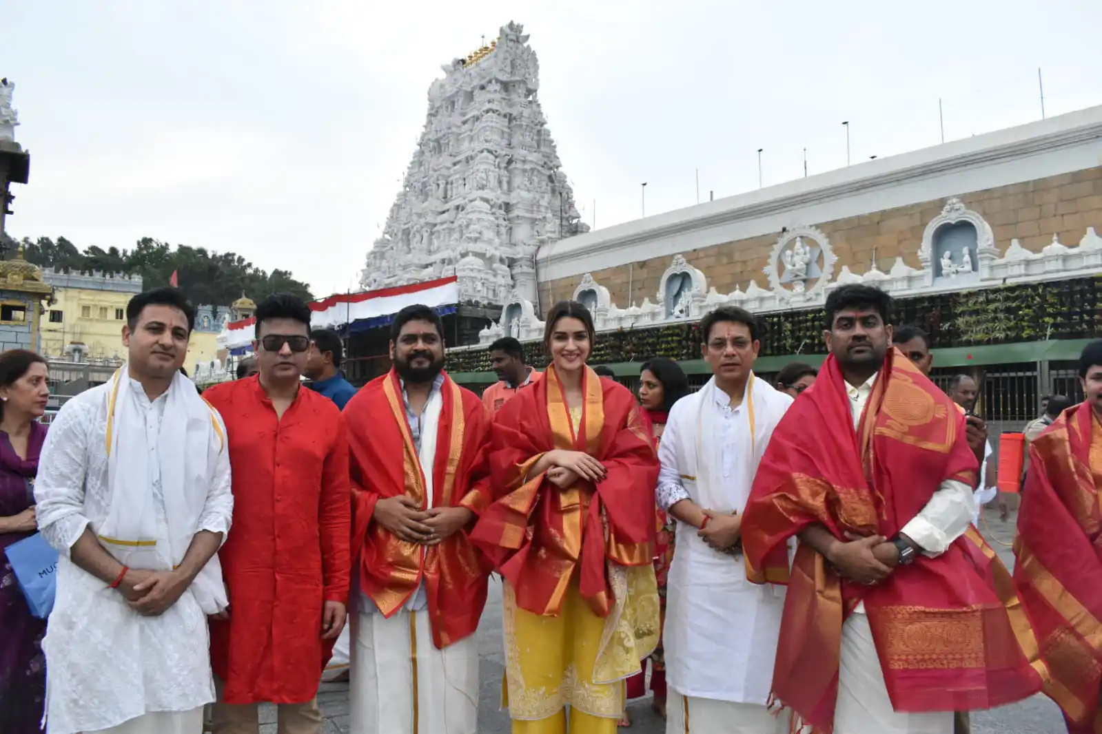 Kriti Sanon and Adipurush Unit at Tirumala Temple