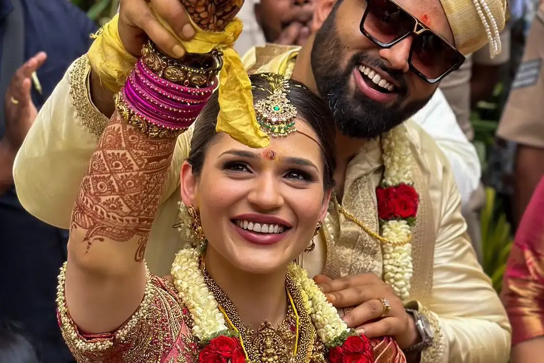 Manchu Manoj Bhuma Mounika photos at Sumalatha Ambareesh son wedding