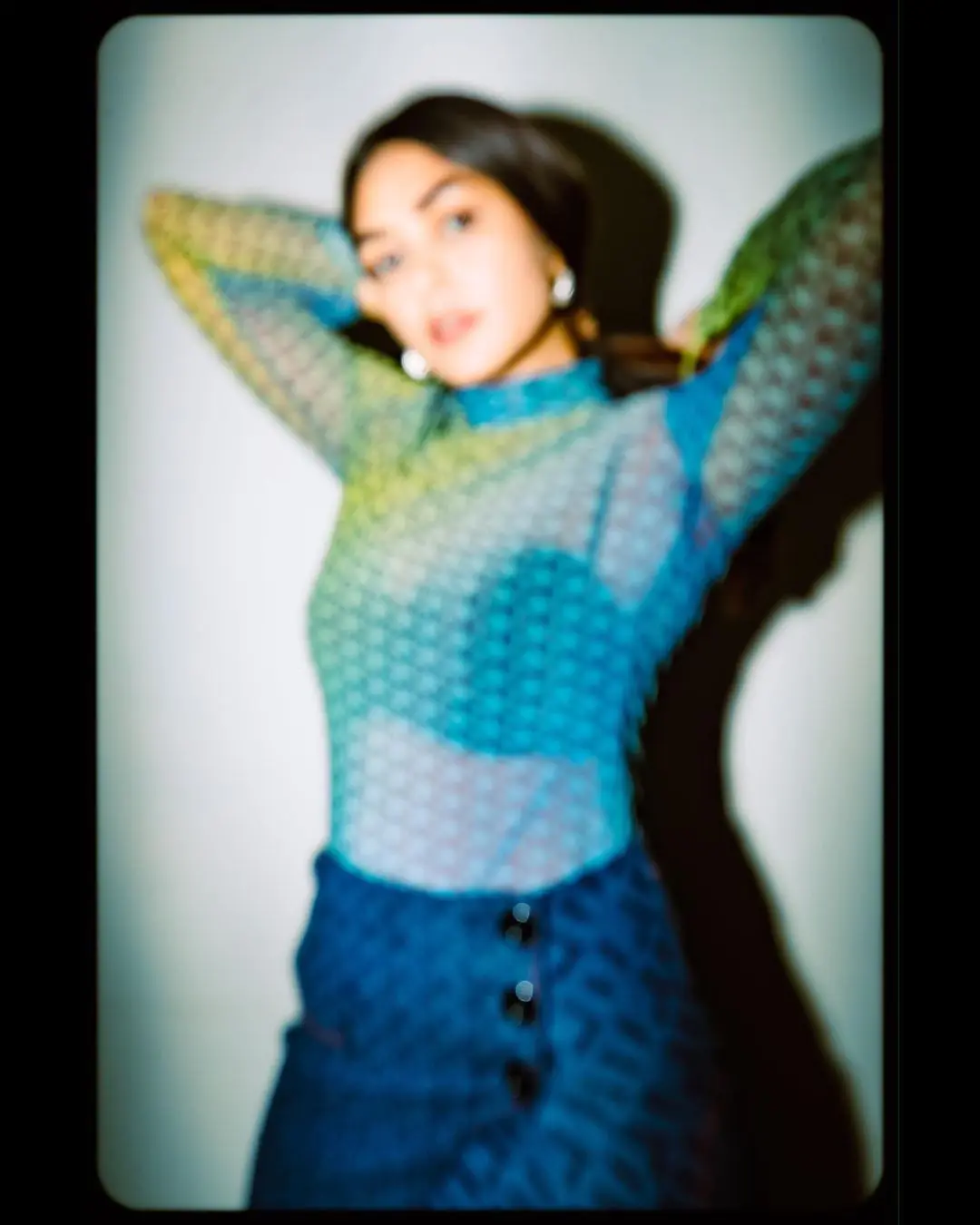 Mrunal Thakur Shines in Blue Dress