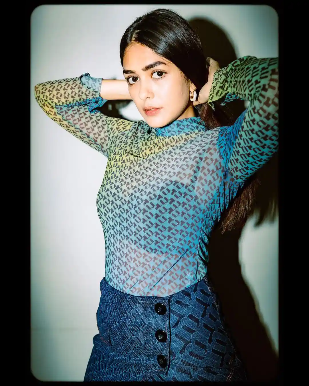 Mrunal Thakur Shines in Blue Dress