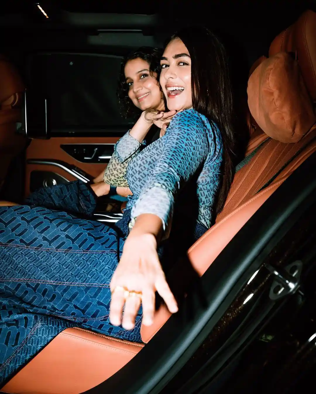 Mrunal Thakur Shines in Blue Dress