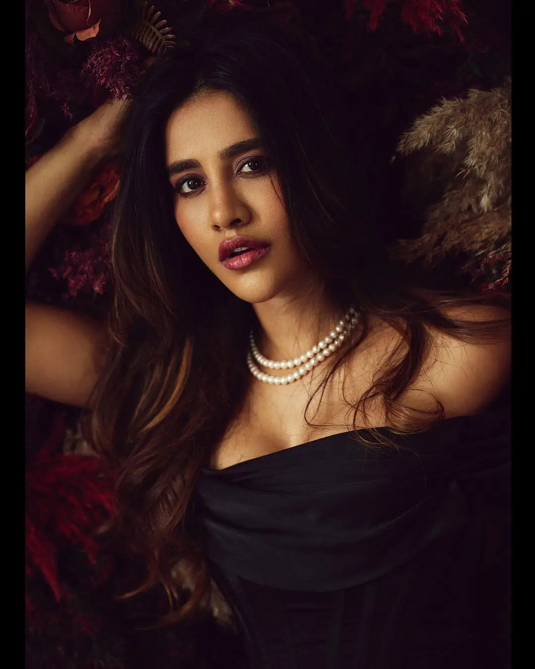 Nabha Natesh Sizzling Photo shoot in Black Dress