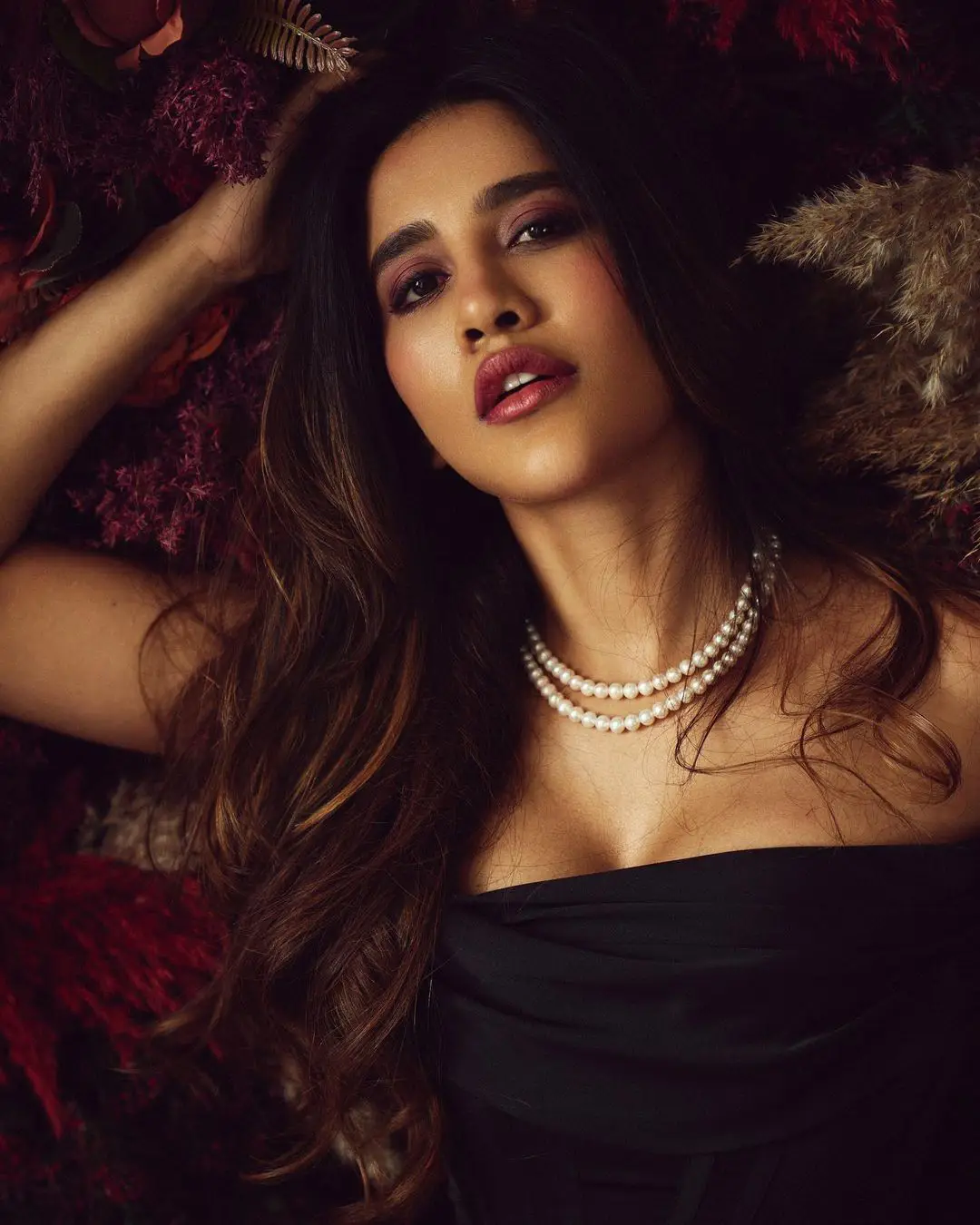 Nabha Natesh Sizzling Photo shoot in Black Dress