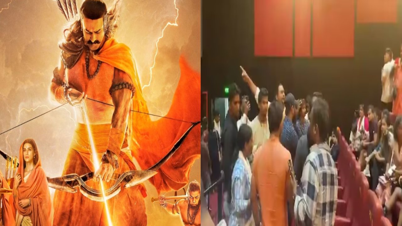 Adipurush Controversy : ఆదిపురుష్ చిత్రం ఆపేయాలంటూ ర‌చ్చ‌.. ప్రేక్ష‌కుల‌ను బ‌య‌ట‌కు వెళ్లిపోమ‌ని..