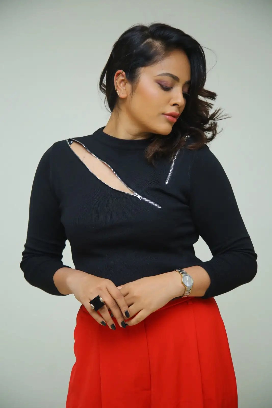 Nandita Swetha shines in Black and Red Combo