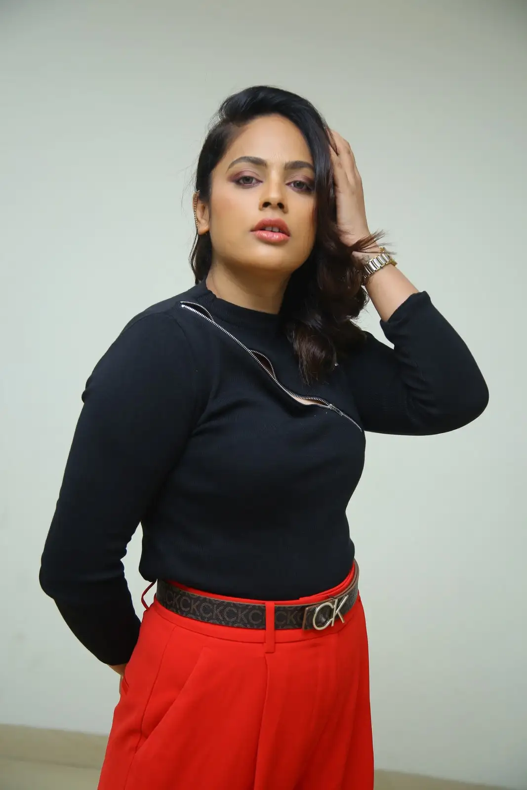 Nandita Swetha shines in Black and Red Combo