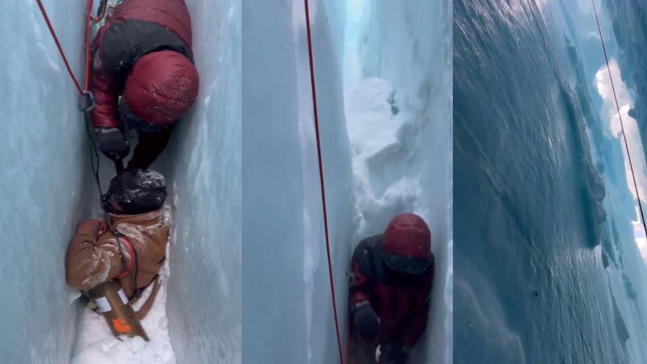 Mt Everest : ఎవరెస్టు అధిరోహిస్తూ మంచు పగుళ్లలో చిక్కుకుపోయిన షెర్పా.. ధైర్య, సాహసాలతో కాపాడిన అధిరోహకుల బృందం