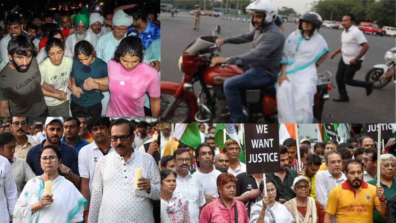 Mamata Banerjee: రూల్స్ పాటిస్తూ హెల్మెట్ పెట్టుకుని, బైకు వెనుక సీట్లో కూర్చొని మమతా బెనర్జీ ప్రయాణం.. వీడియో