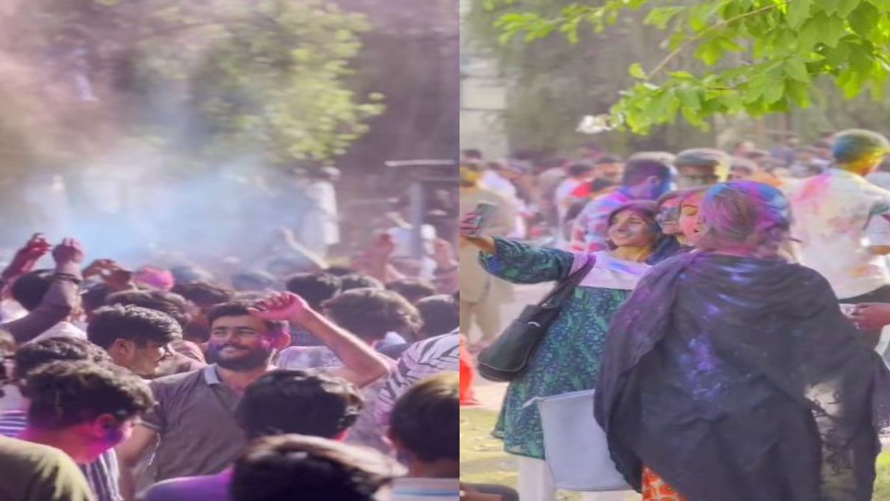 Pakistan : పాకిస్తాన్‌లో హోలీ వేడుకలు.. సందడి చేసిన క్వాయిడ్-ఐ-అజం యూనివర్సిటీ విద్యార్థులు