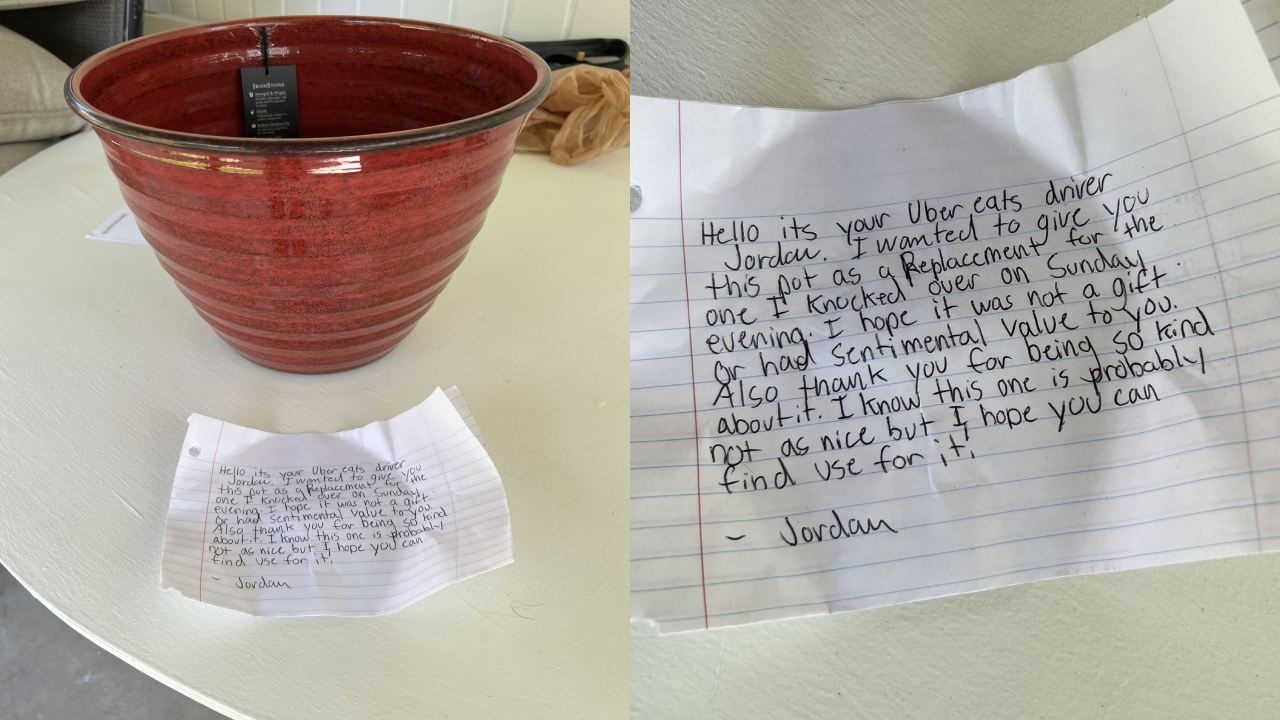 Flower pot Story : పూల కుండీని పగలగొట్టిన డెలివరీ బోయ్.. ఆ తరువాత ఓ లెటర్ రాసి ఏం చేశాడంటే..?