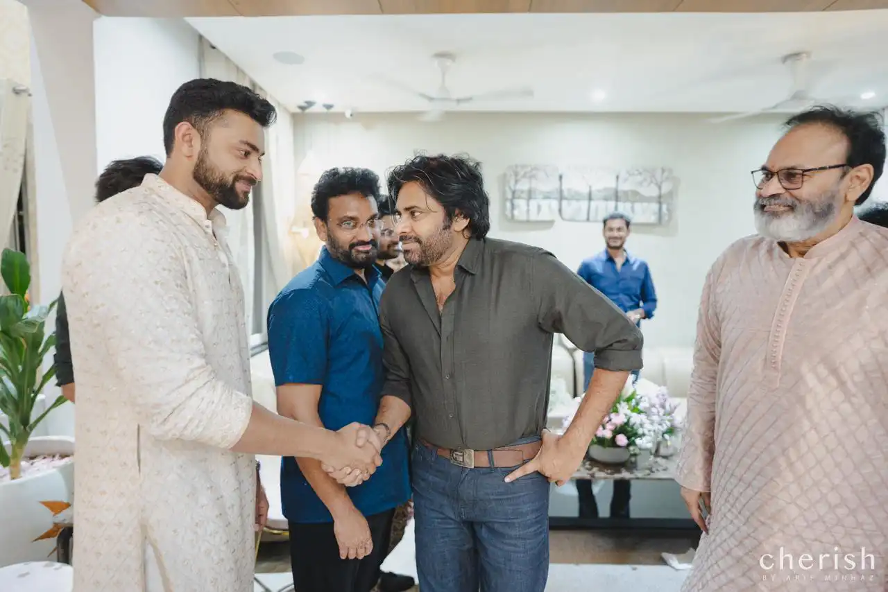 Pawan kalyan at Varun Tej Lavanya Tripathi Engagement