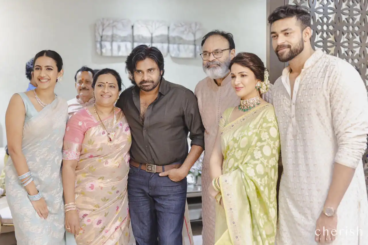 Pawan kalyan at Varun Tej Lavanya Tripathi Engagement