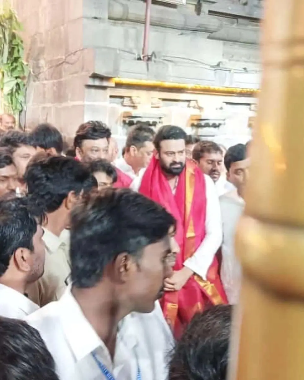Prabhas at Tirumala Venkateswara Swami Temple