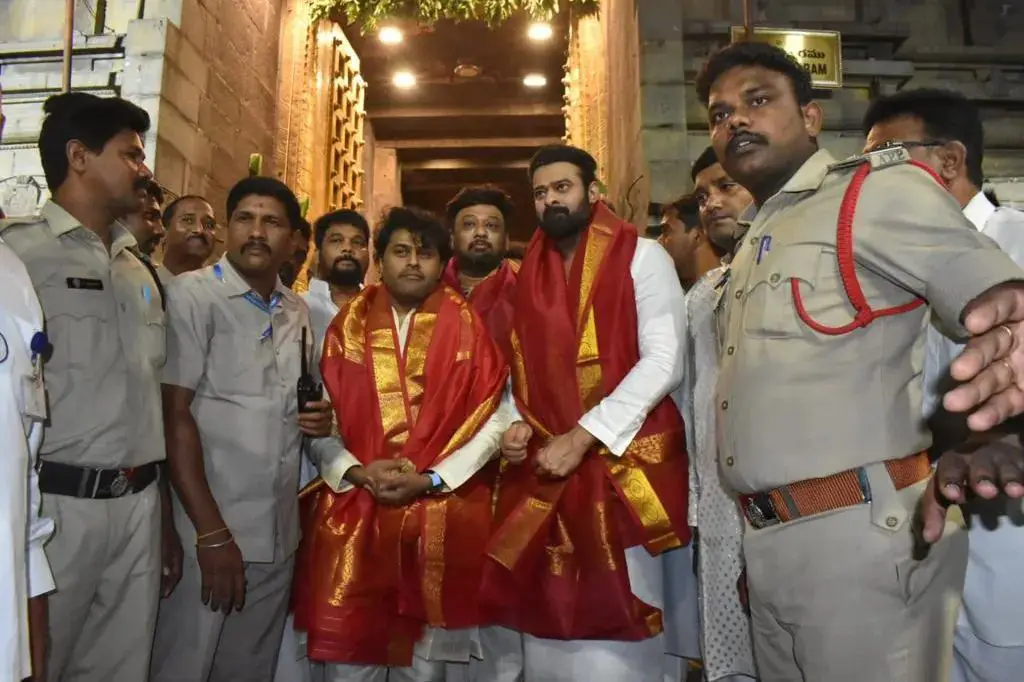 Prabhas at Tirumala Venkateswara Swami Temple