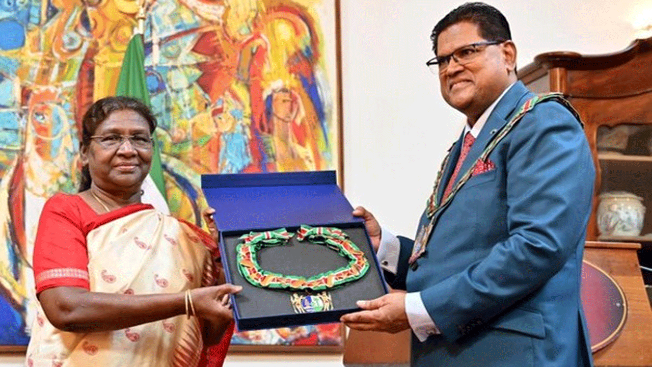 Droupadi Murmu: రాష్ట్రపతి ద్రౌపది ముర్మూకు సురినామ్ దేశ అత్యున్నత పౌర పురస్కారం