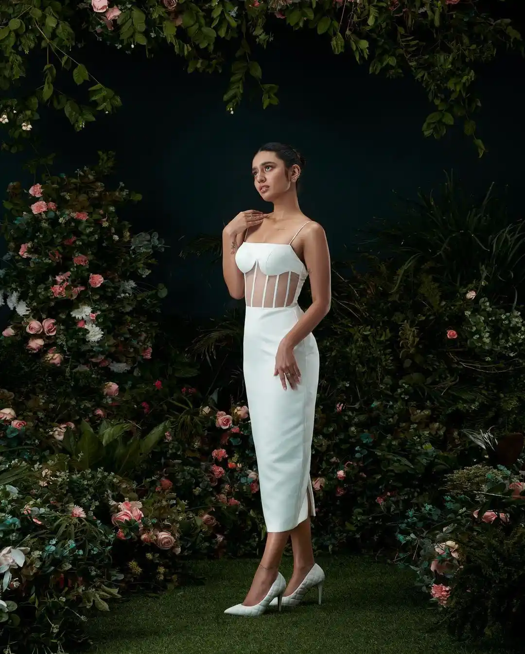 Priya Prakash Varrier stunning looks in White Dress