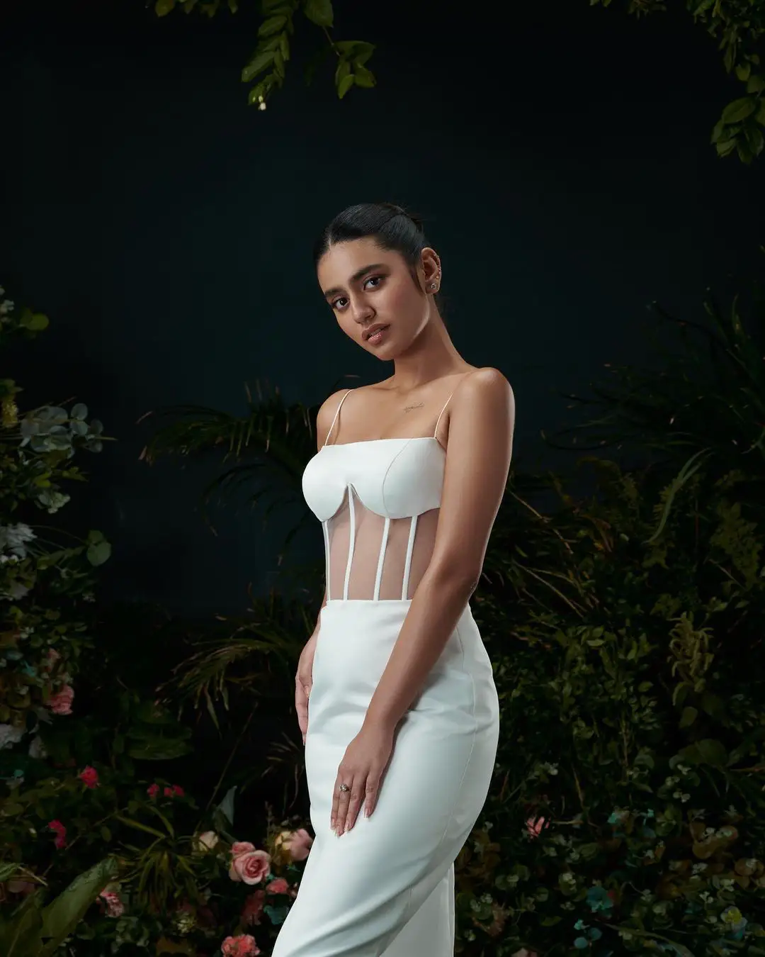 Priya Prakash Varrier stunning looks in White Dress