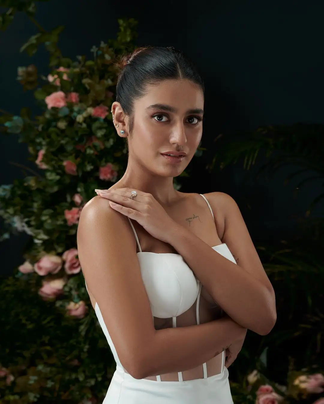 Priya Prakash Varrier stunning looks in White Dress