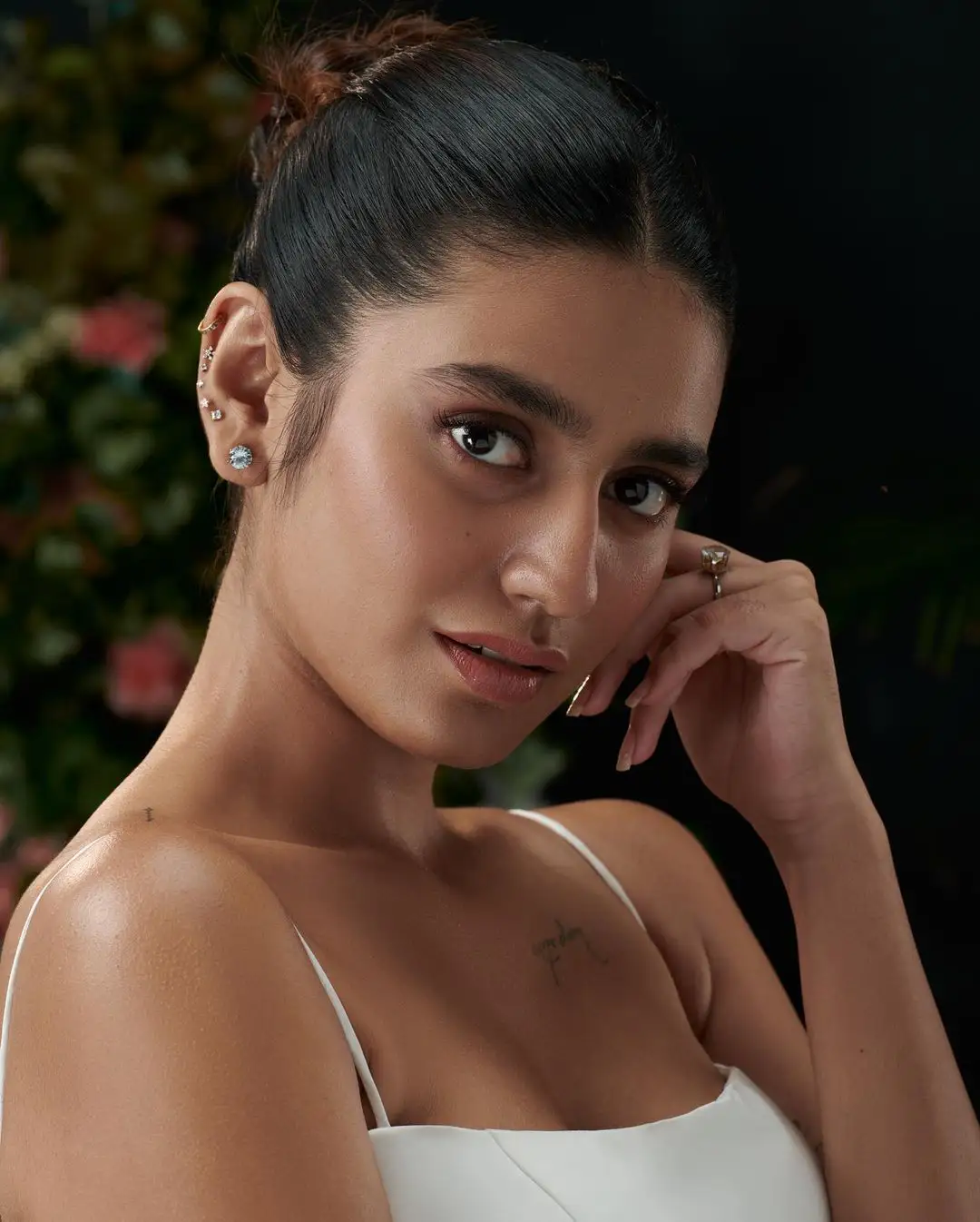 Priya Prakash Varrier stunning looks in White Dress