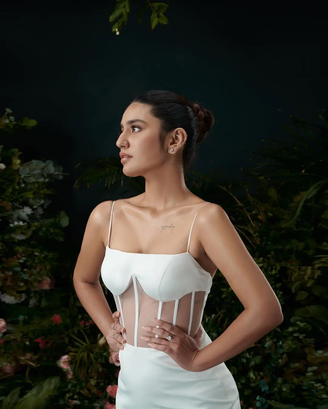 Priya Prakash Varrier stunning looks in White Dress