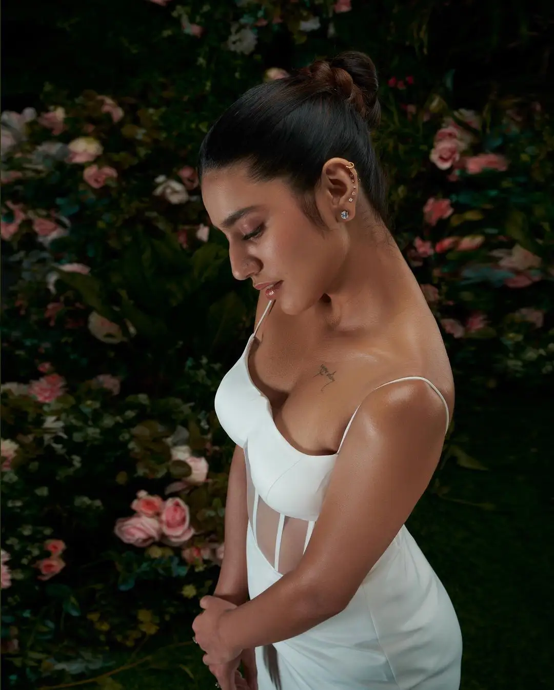 Priya Prakash Varrier stunning looks in White Dress