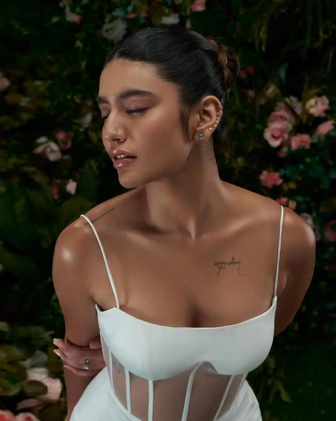 Priya Prakash Varrier stunning looks in White Dress