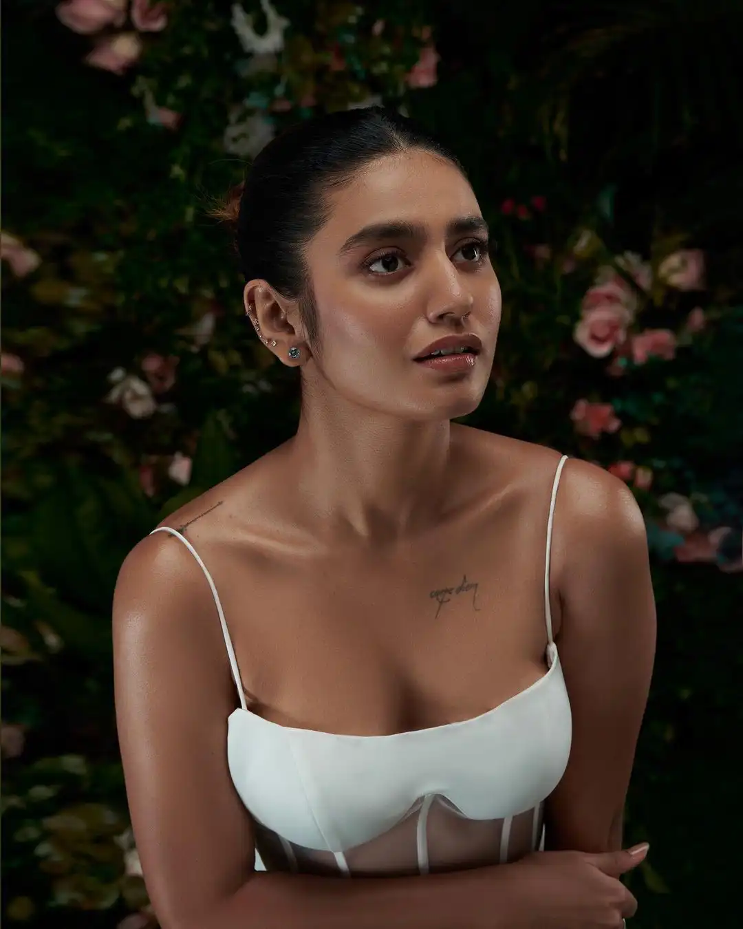 Priya Prakash Varrier stunning looks in White Dress