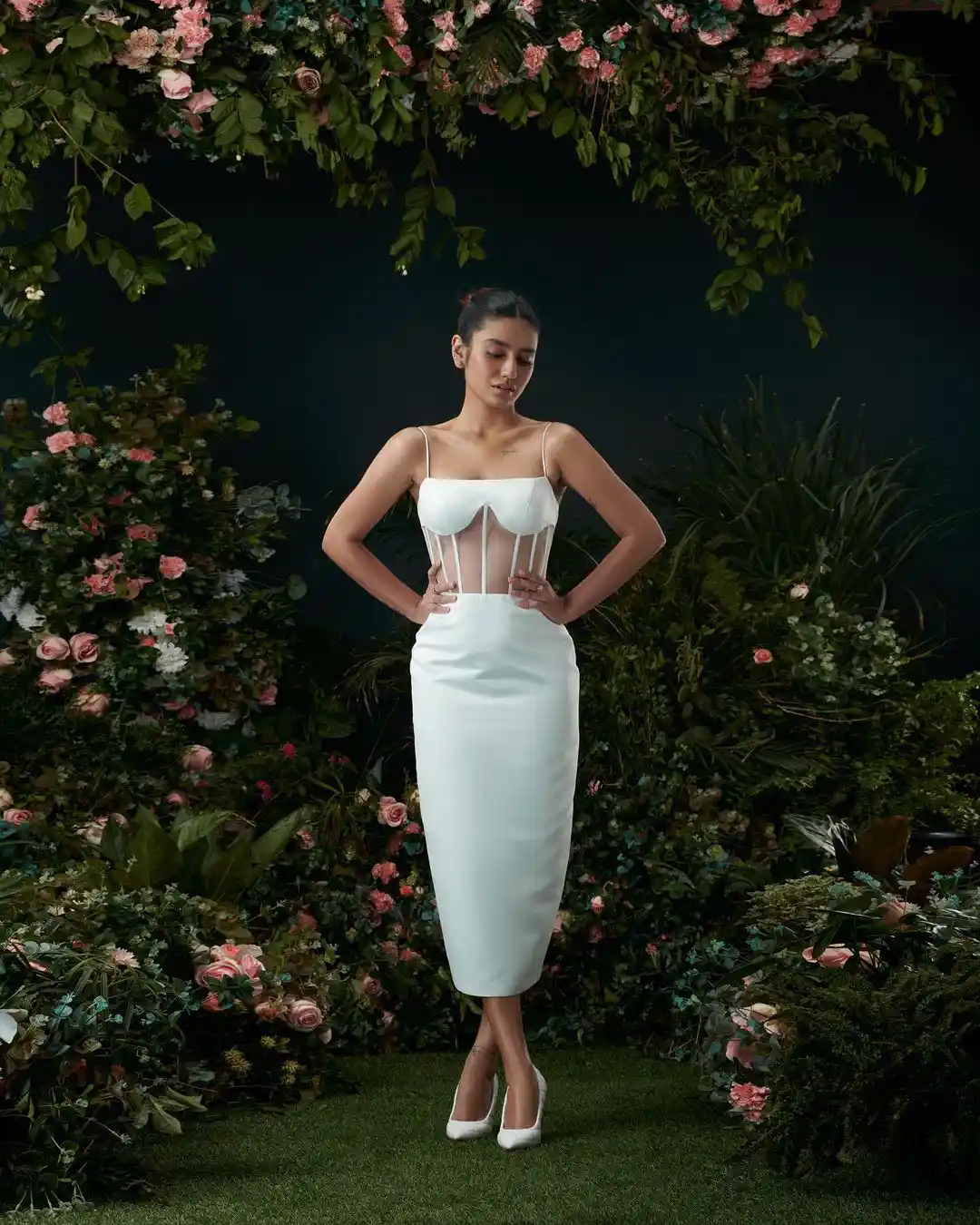 Priya Prakash Varrier stunning looks in White Dress