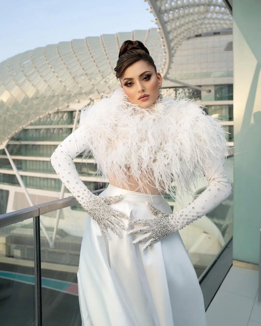 Urvashi Rautela Stunning Looks in White Dress at IIFA Awards Event Dubai