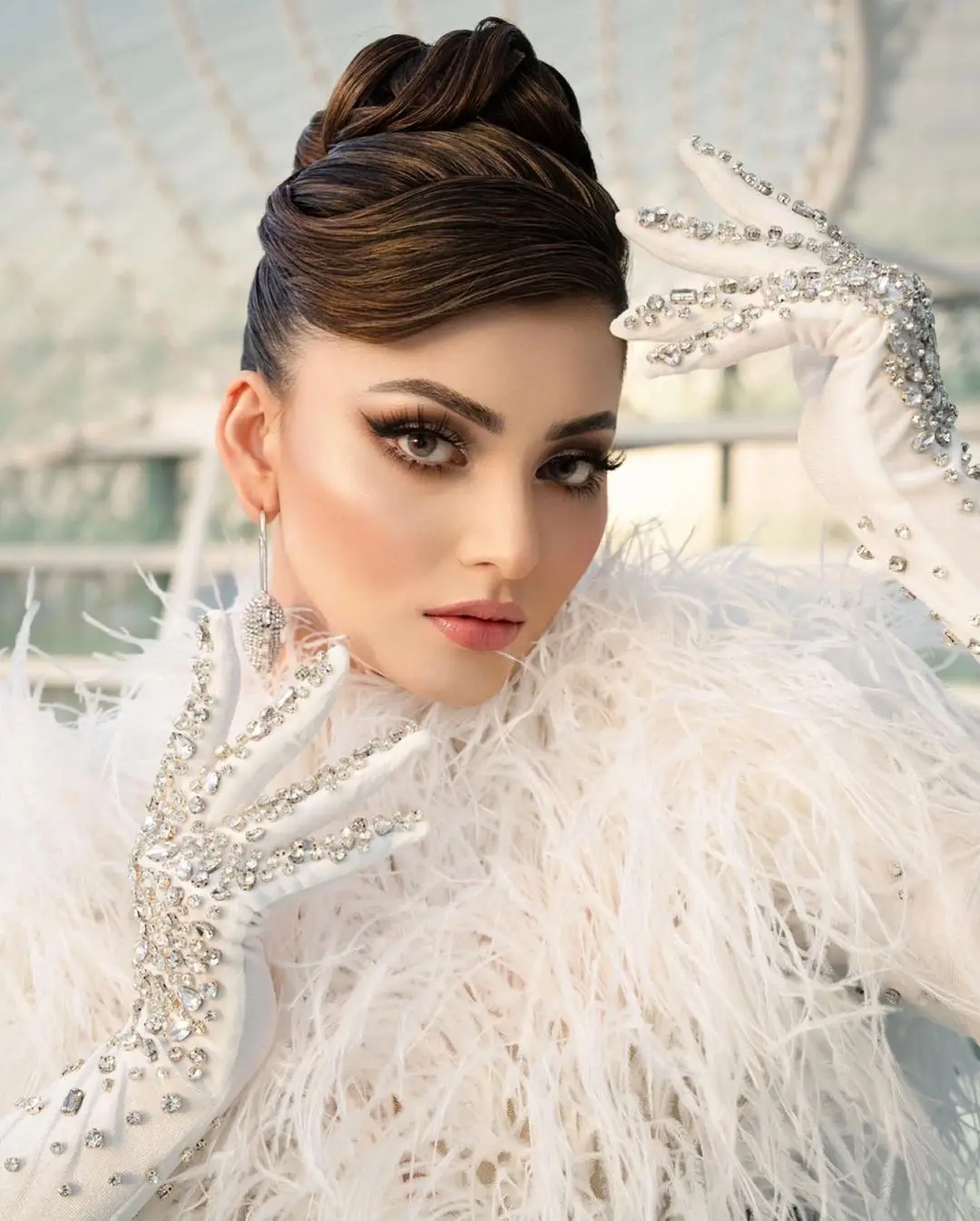 Urvashi Rautela Stunning Looks in White Dress at IIFA Awards Event Dubai