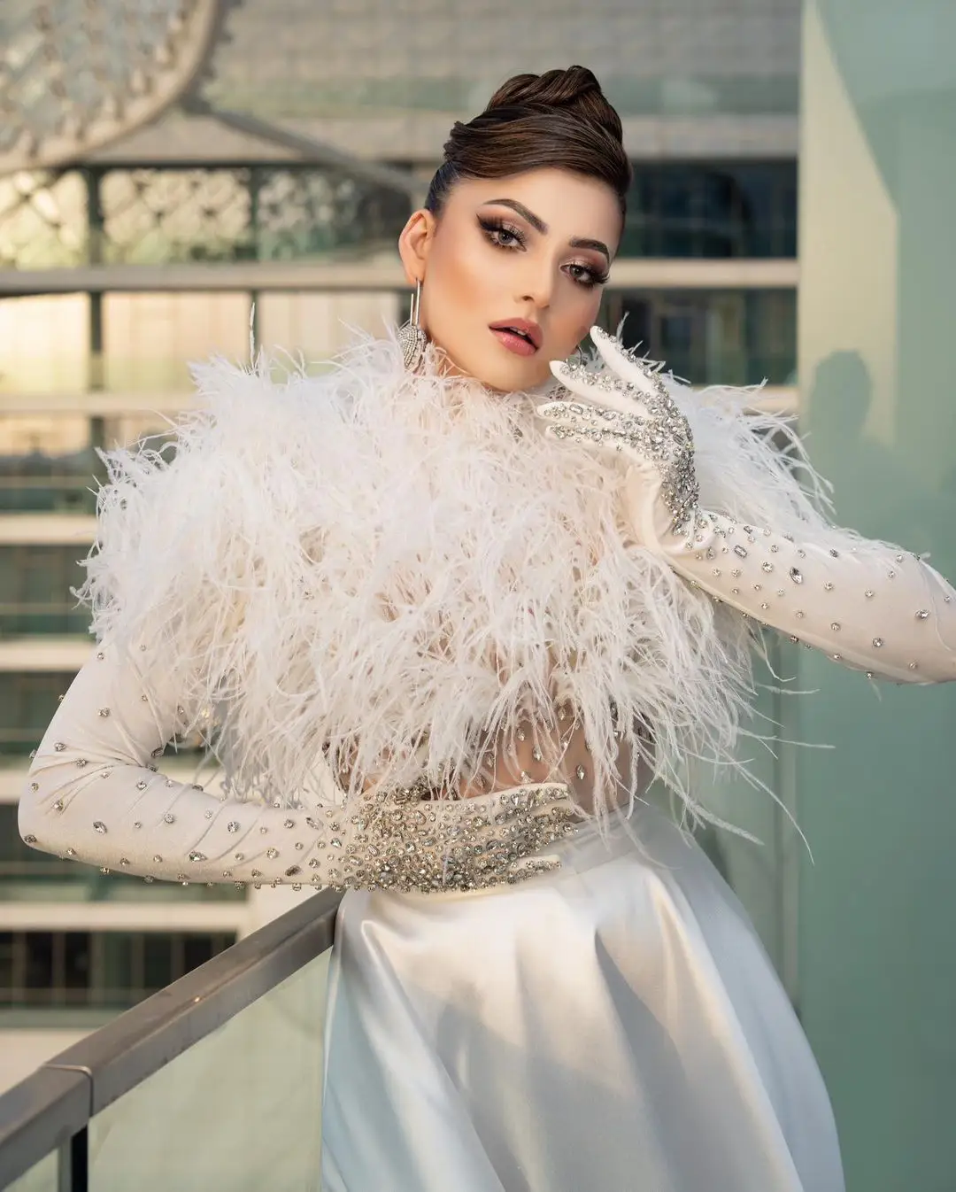 Urvashi Rautela Stunning Looks in White Dress at IIFA Awards Event Dubai