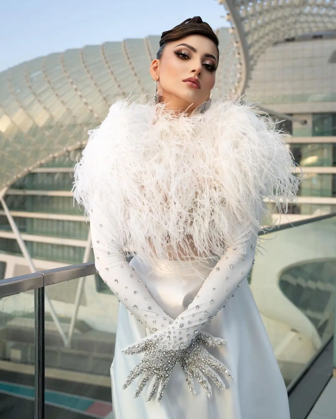 Urvashi Rautela Stunning Looks in White Dress at IIFA Awards Event Dubai