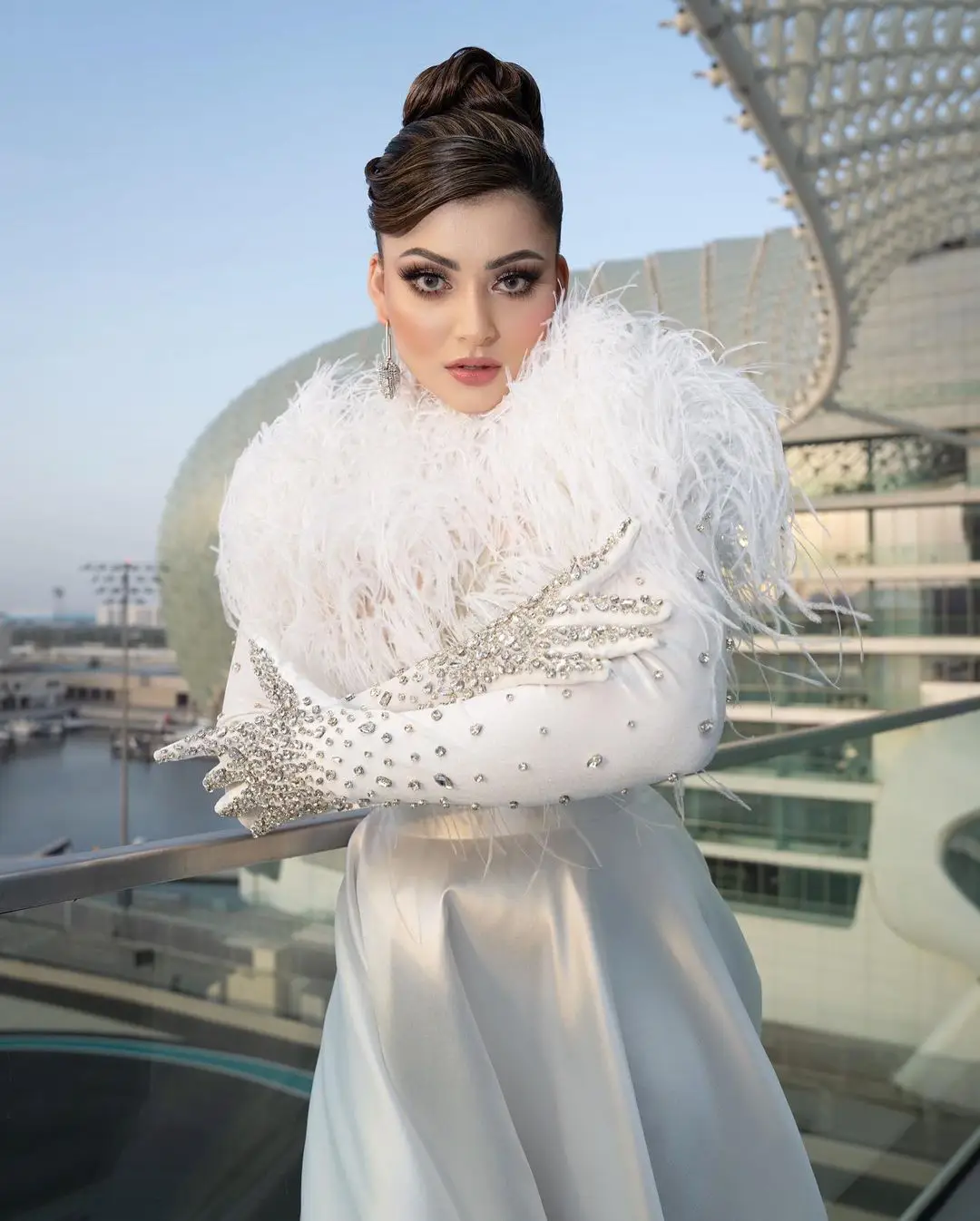 Urvashi Rautela Stunning Looks in White Dress at IIFA Awards Event Dubai