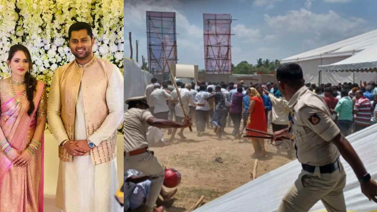 Abhishek Ambareesh : సుమలత కుమారుడి రిసెప్షన్ విందు.. భోజనాల కోసం తోపులాట.. లాఠీ ఛార్జ్ చేసిన పోలీసులు..