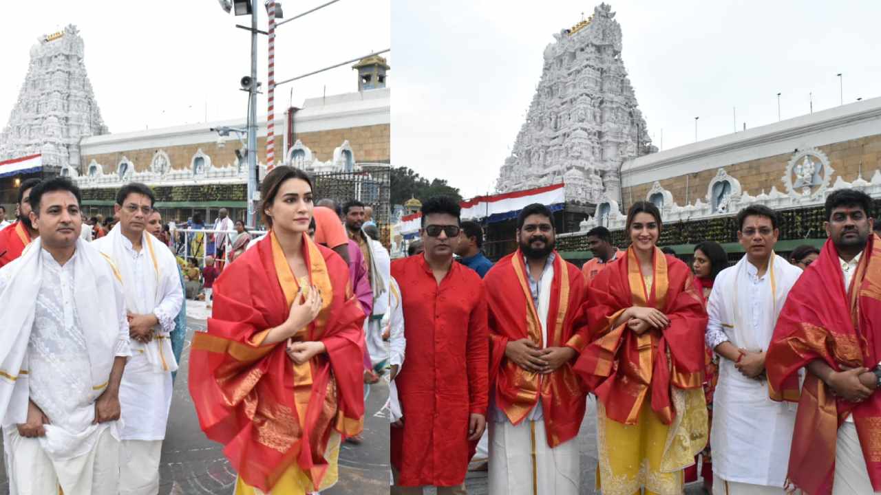 Kriti Sanon : తిరుమల శ్రీవారి సేవలో కృతి సనన్, ఆదిపురుష్ యూనిట్..
